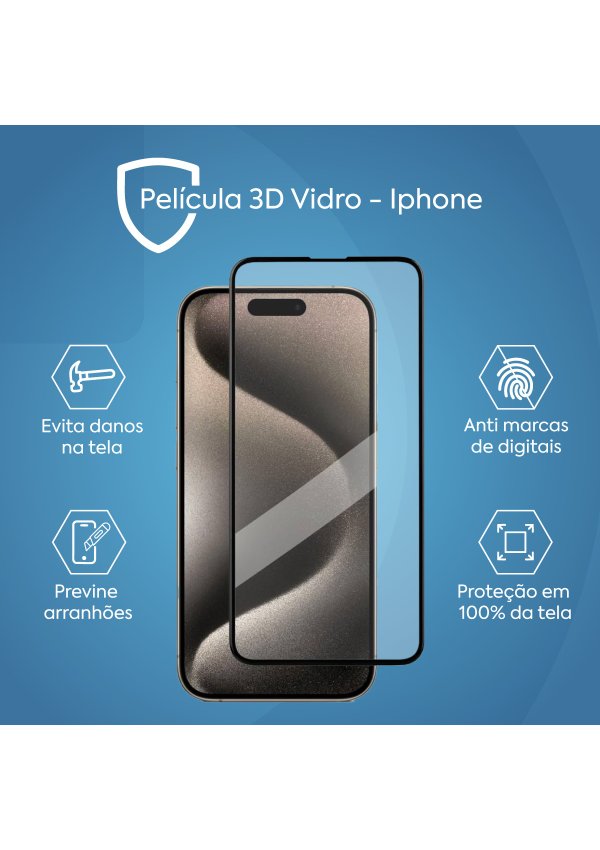 pelicula de vidro 3d celular iphone